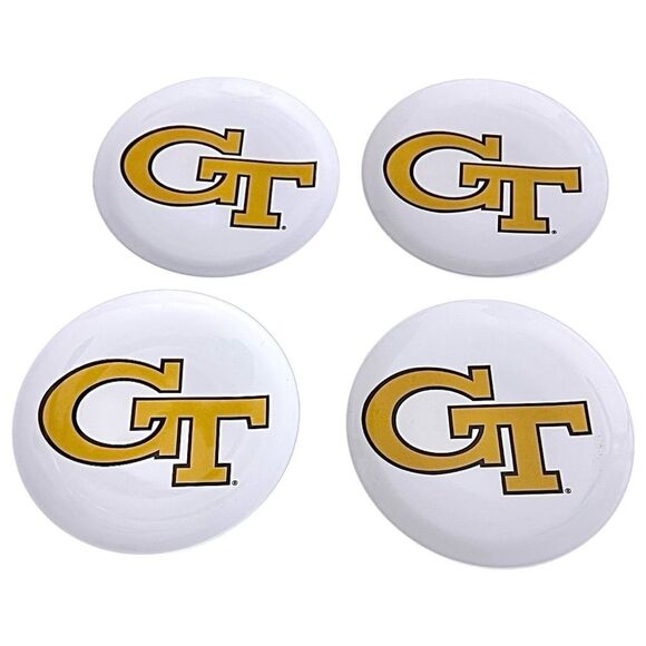 Georgia Tech Yellow Jackets Melamine Plastic Plates LOT of 4 Tailgate College - Picture 1 of 3